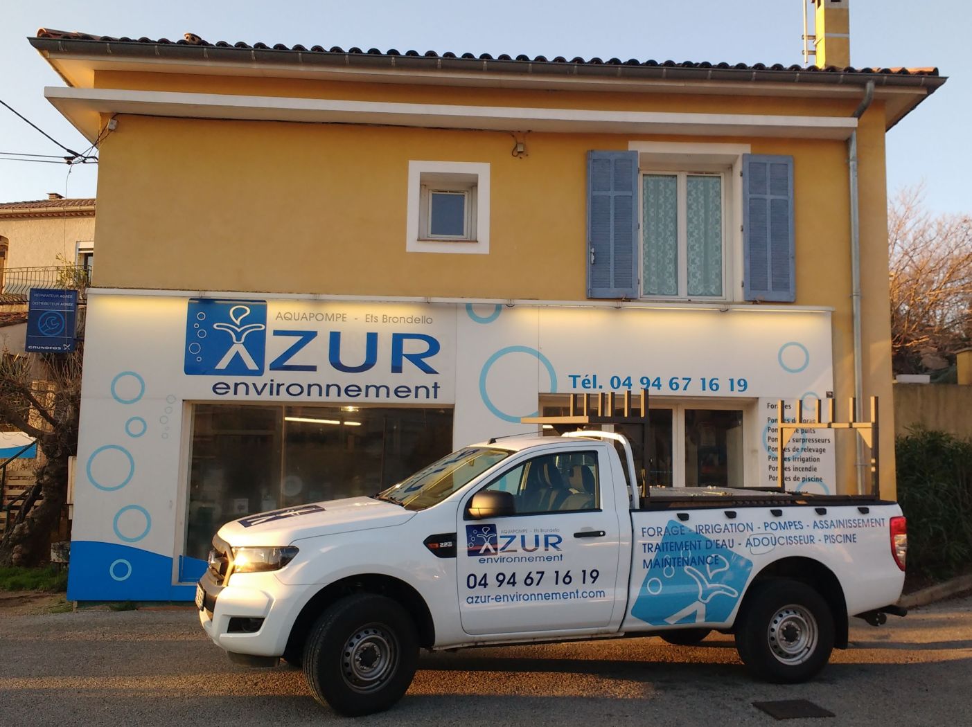 Logo de Azur-environnement - Aquapompe - Brondello